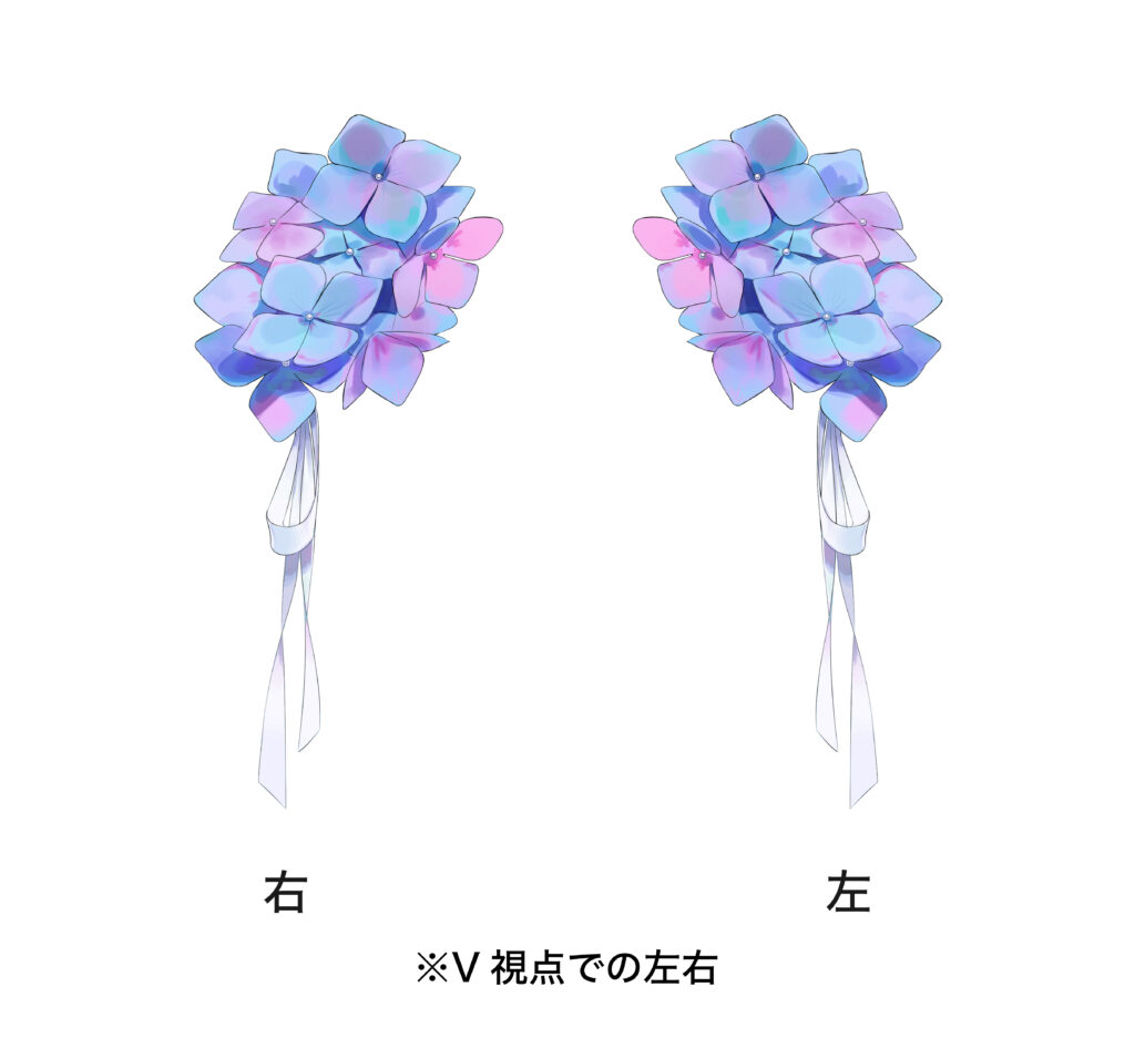 Vtuberフリー素材！『あじさい髪飾り編』