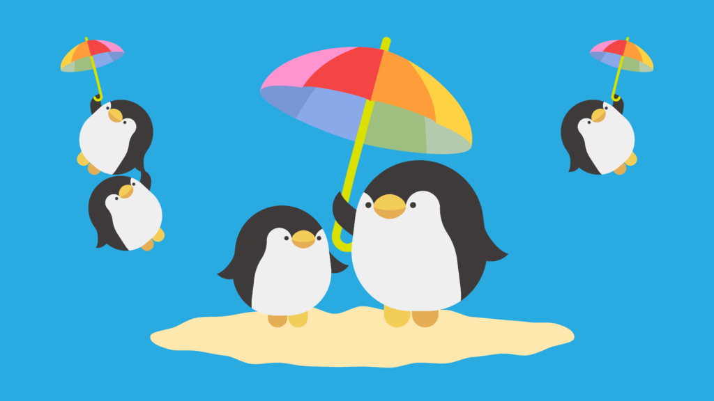 イラレでペンギン