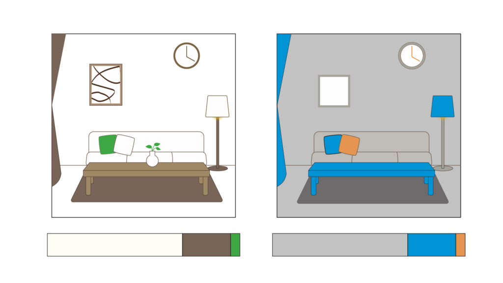 『知識でおしゃれを作る』配色の比率について