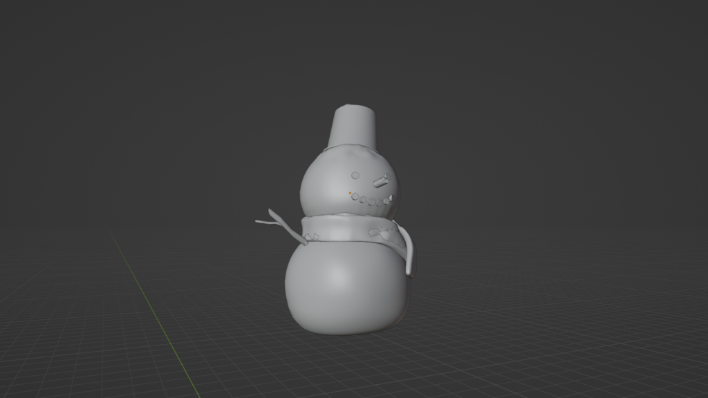 blender で雪だるまを作る