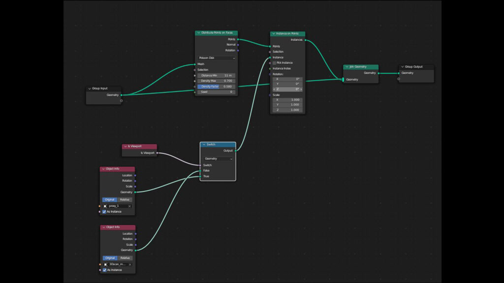 【blender】geometry node のレンダリング方法について紹介！