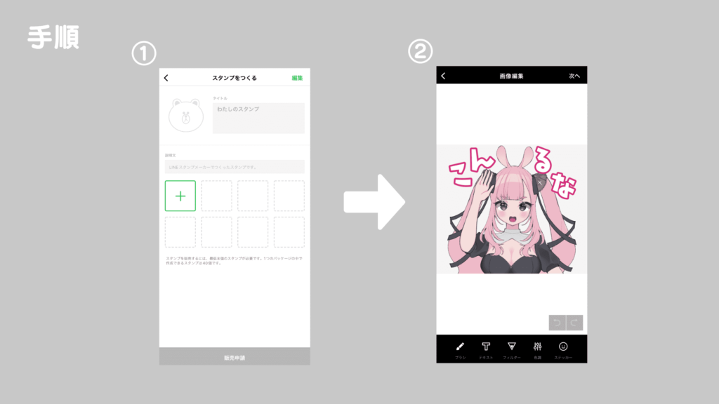 簡単にオリジナルLINEスタンプを制作
