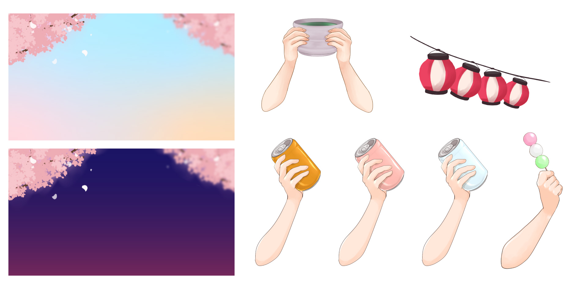 VTuber、ライバー向け無料素材 お花見素材編【フリー素材・作り方】