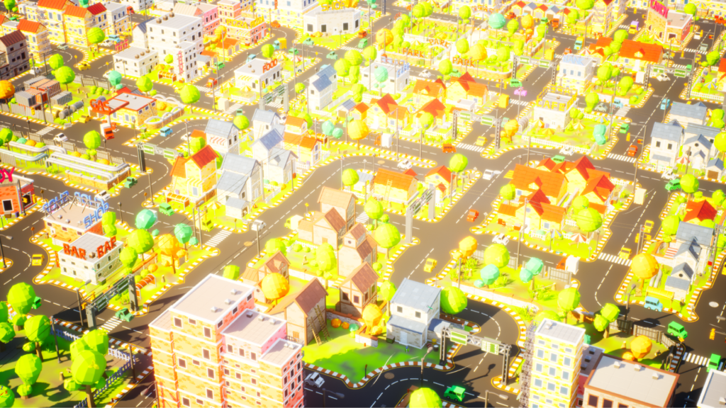 UE マケプレ2 月の無料コンテンツ「SimPoly Town」使ってみた！