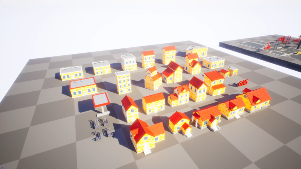 UE マケプレ2 月の無料コンテンツ「SimPoly Town」使ってみた！