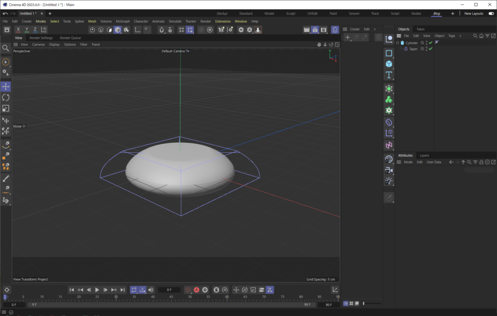 C4Dで鏡餅を作る