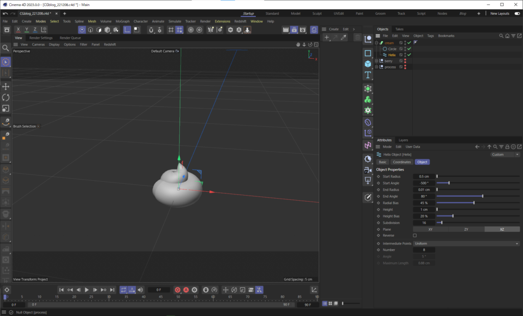 C4Dでケーキを作る