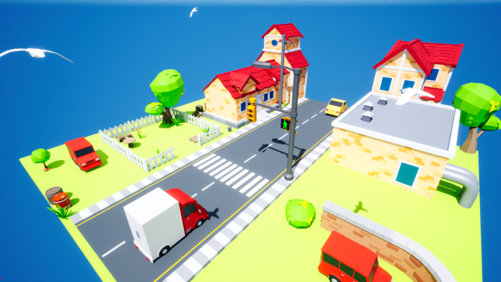 UE マケプレ2 月の無料コンテンツ「SimPoly Town」使ってみた！