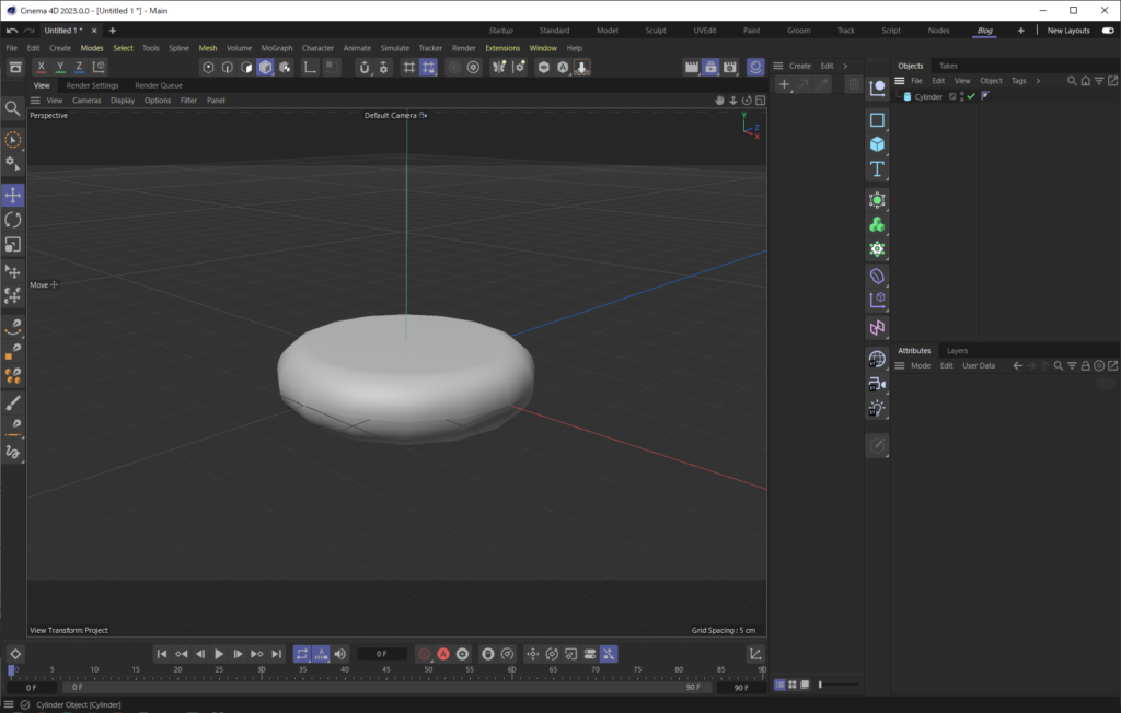 C4Dで鏡餅を作る