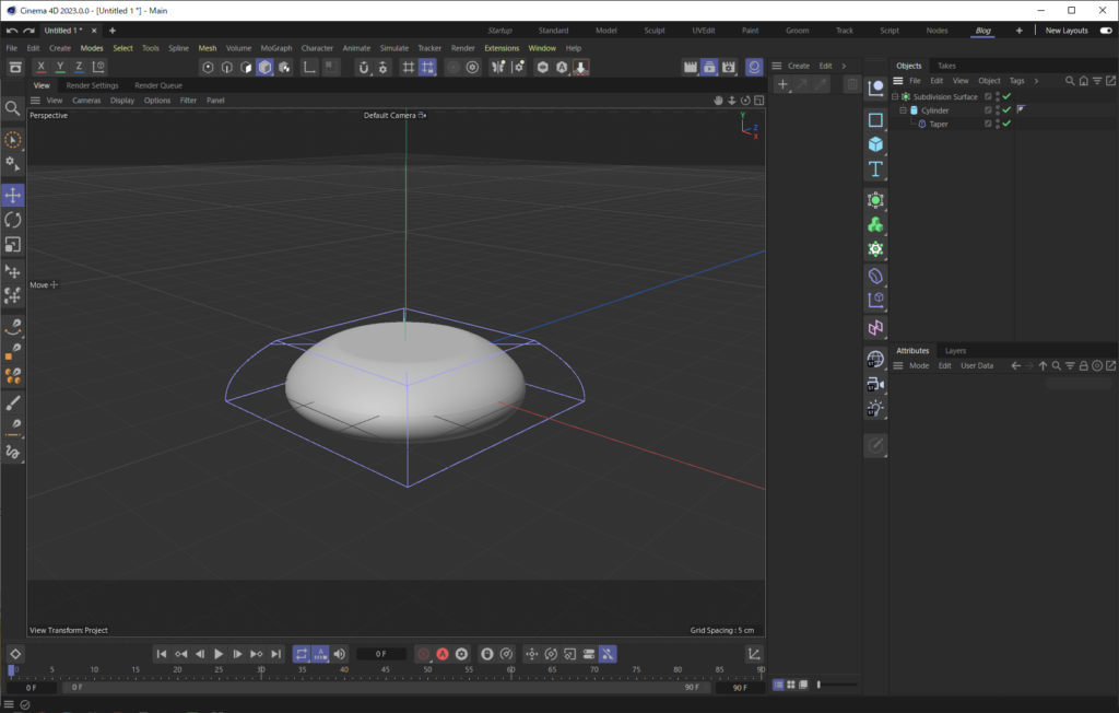 C4Dで鏡餅を作る