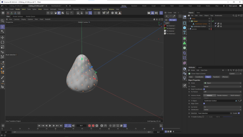 C4Dでケーキを作る