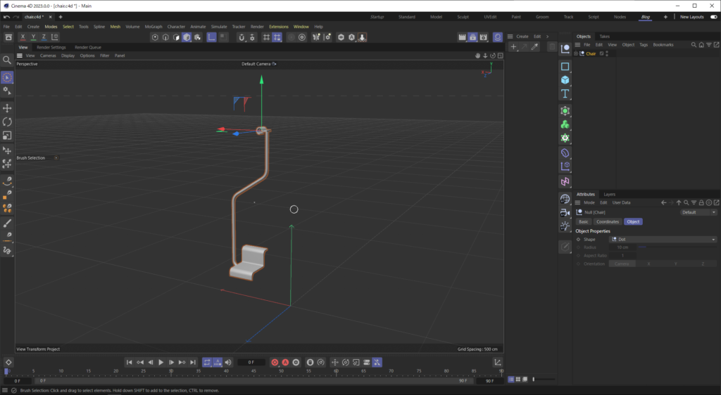 C4Dでリフトを作る