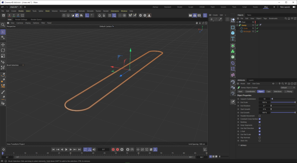 C4Dでリフトを作る