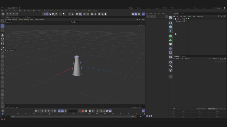 C4Dでキノコを作る