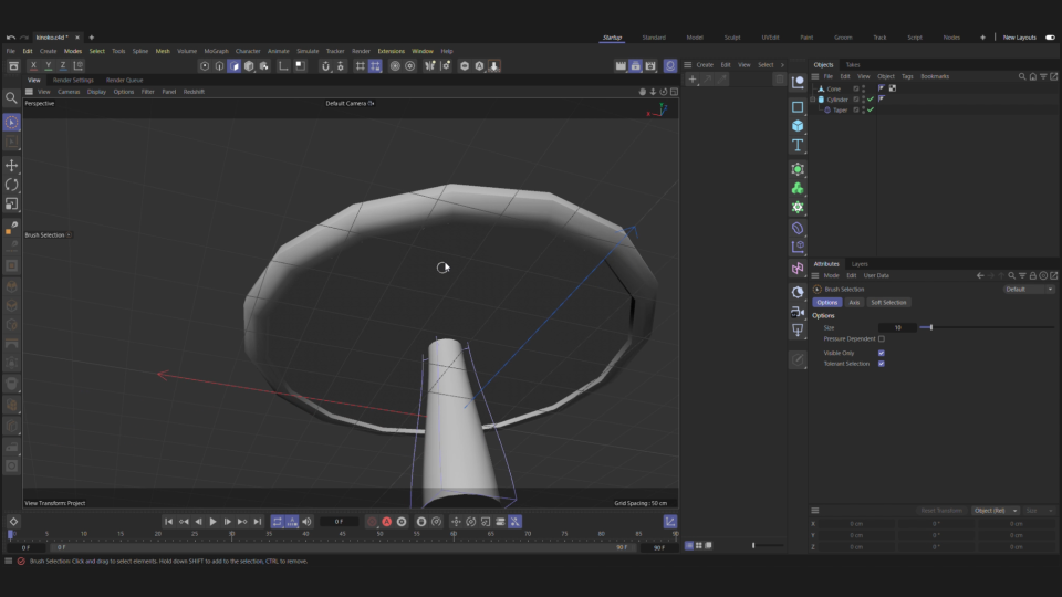 C4Dでキノコを作る